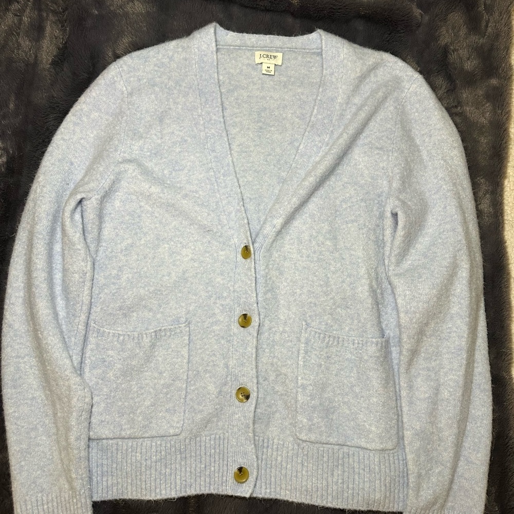 J. Crew Soft Sky Blue Knit Top - Picture 4 of 8